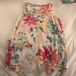 Floral sleeveless top